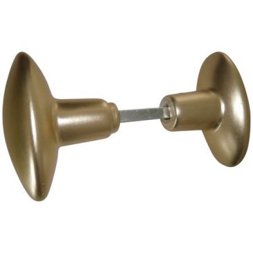 Bouton double olive alu doré carré de 6 et 7 mm