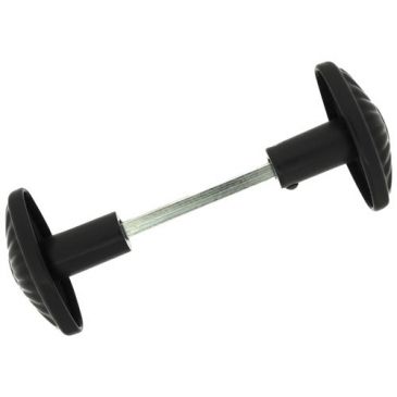 Bouton double olive marguerite C.6 zamak noir