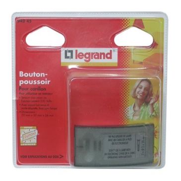 Bouton-poussoir d'appel - intérieur - avec porte-étiquette - 230V - noir