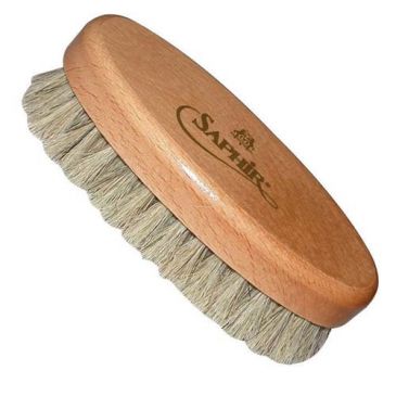 Brosse à reluire saphir gris clair ovale