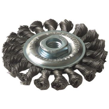Brosse circulaire - Essential - fil acier torsadé - métal - alésage M14 - D