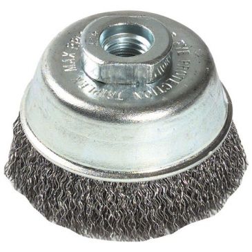 Brosse - coupe - fil acier ondulé - spécial décapage du métal - alésage M14