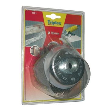Brosse coupe M14 90mm fils ondulés blister