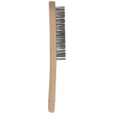 Brosse main - acier manche bois - décapage - L : 290 mm - l 45 mm 