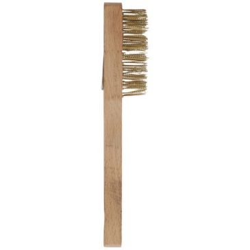Brosse main - laiton - bougie - manche bois - nettoyage - L : 180 mm - l : 