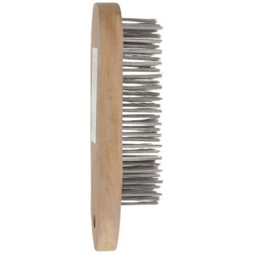 Brosse main - forme violon - acier 0.30 mm - bois - décapage