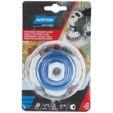 Brosse métallique - coupe torsadé - pour meuleuse d'angle - décapage puissa