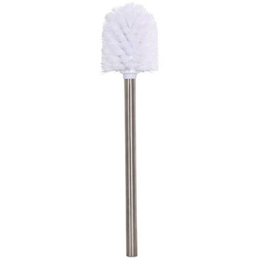 Brosse wc manche inox boule blanche