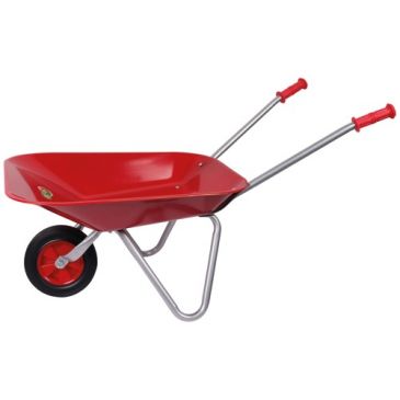 Brouette enfant métallique rouge
