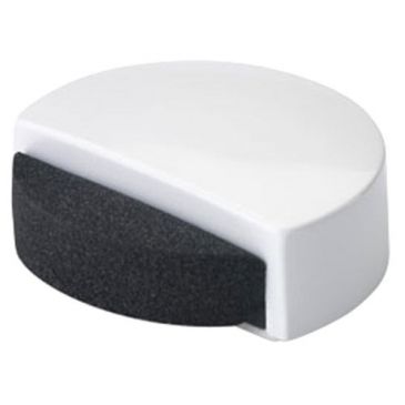 Butée de porte adhésive silencieuse - chrome - blanc