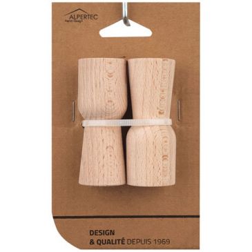 Butée murale bois brut fsc hauteur 70 mm lot de 2