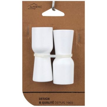 Butées murales bois blanc fsc 70mm lot de 2
