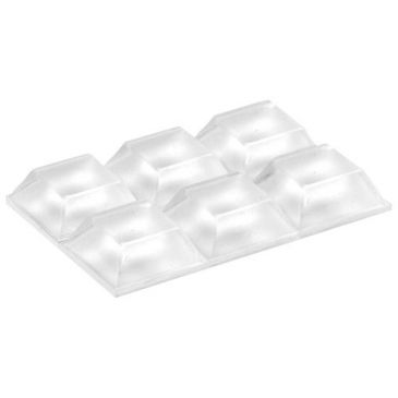 Patin protecteur aniti-bruit adhésive - transparent - 20 x 20 x 7.6mm - lot