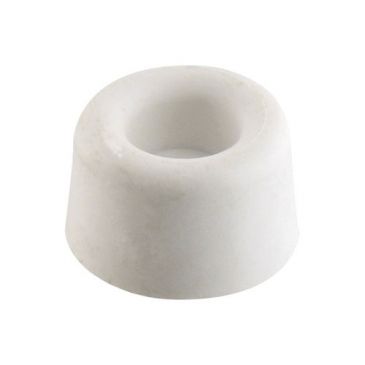 Butoir sol caoutchouc blanc d.25mm blister de 4
