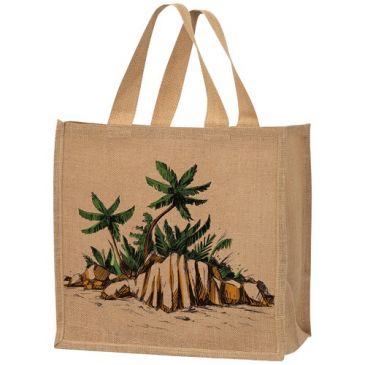 Cabas jute export case creole 37X23x36 cm