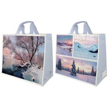 Cabas pp tissé 33 L paysages neige
