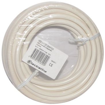 Câble d'installation H05VV-F - 2x1.5mm² -  L : 5 m - bobinot - blanc 