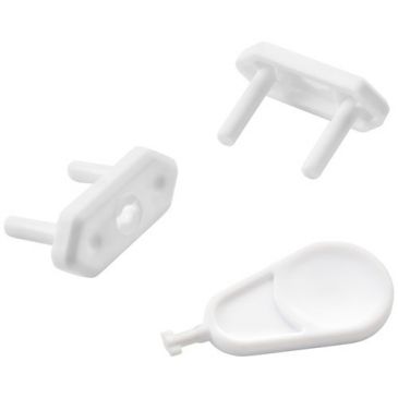 Cache- prise avec clé - blanc - lot de 6