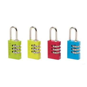 Cadenas à combinaison - 20mm - aluminium et acier - coloris assortis