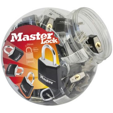 Cadenas 30 mm alu vinyle noire 3 clés en bocal de 48