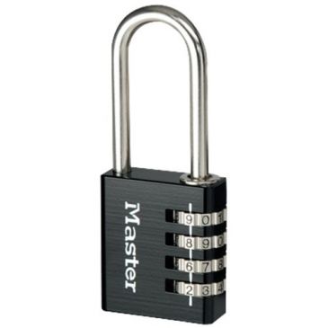 Cadenas à 4 chiffres en aluminium noir 40 mm