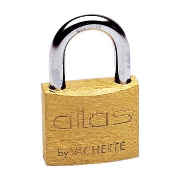 Cadenas Atlas - laiton 25 mm - anse acier - 2 clés