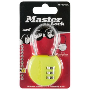 Cadenas à combinaison - porte adresse - 42 mm - anse de 44 mm - coloris ass