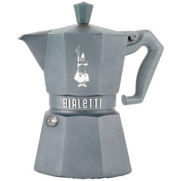 Cafetière italienne 3 tasses Gris Silver - Moka Exclusive Octogonal
