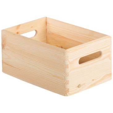 Caisse sans couvercle en pin massif 30x20x14cm