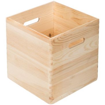 Caisse sans couvercle en pin massif 30x30x30cm