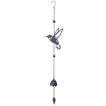 Carillon Colibri avec perles 90 cm anthracite