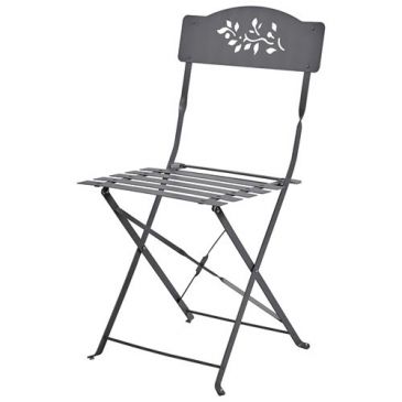 Chaise Verone pliante stucture acier anthracite