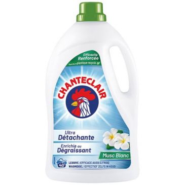 Chanteclair lessive liquide musc blanc dégraisant 1.8l