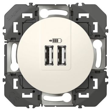 Chargeur 2USB AA 2.4a 12W blanc Dooxie