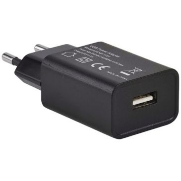Chargeur USB-A 1A - 2P sur secteur - noir