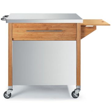 Chariot bambou pour plancha 75 x 55 cm - 1 tiroir