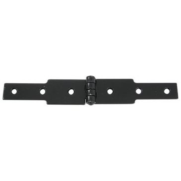 Charnière à congés - bout carré - L : 200 mm - 100 x 30 x 2.5 mm - noir