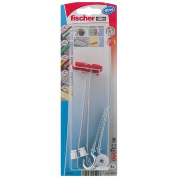 Cheville à bascule nylon duotec crochet rond  blister de 2