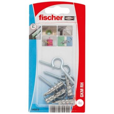 Cheville autoperce metal gkm av.crochet blister de 4