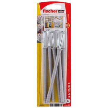 Cheville clou n 8x120 s blister de 6