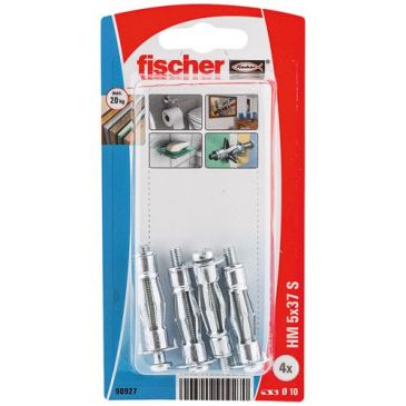 Cheville corps creux hm 5x37 s blister de 4