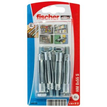 Cheville corps creux hm 8x55 s blister de 4