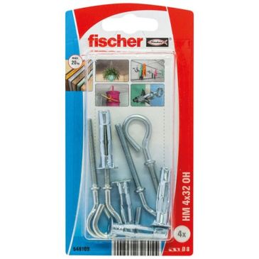 Cheville corps creux piton hm4x32 blister de 4