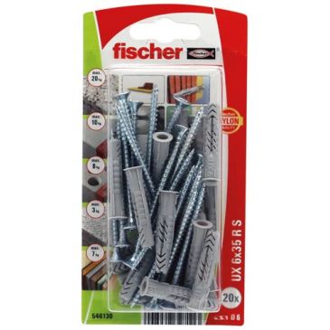 Cheville multimat ux 6x35rs blister de 20