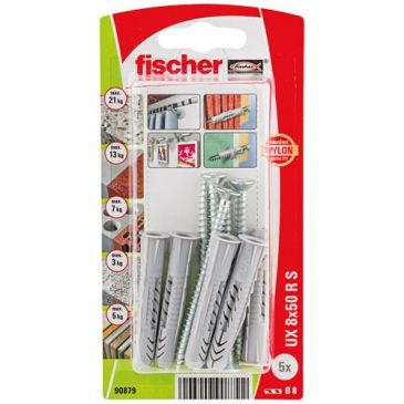 Cheville multimat ux 8x50 rs blister x5