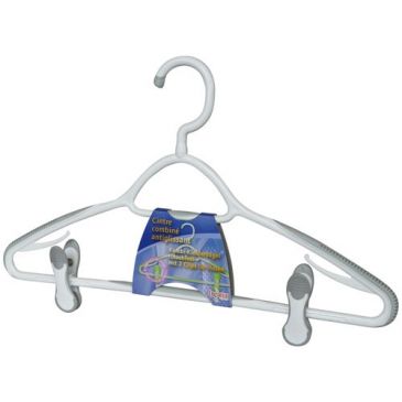 Cintre - combiné bimatière - crochet tournant - 43 cm - avec pinces
