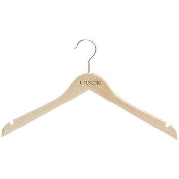 Cintre Luxor Princess plat naturel verni 41 cm