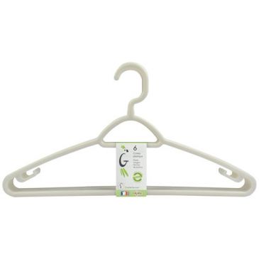Cintre - plastique 100% recyclé - crochet tournant - 41.5 cm - lot de 6 