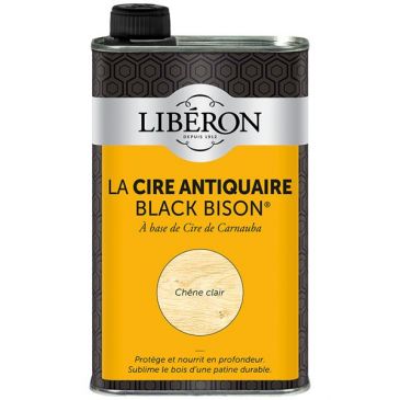 Cire Black Bison 0.5 L chêne clair