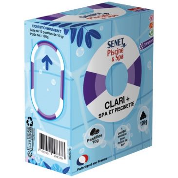Clarifiant eau spa et piscinette - Lot de 12